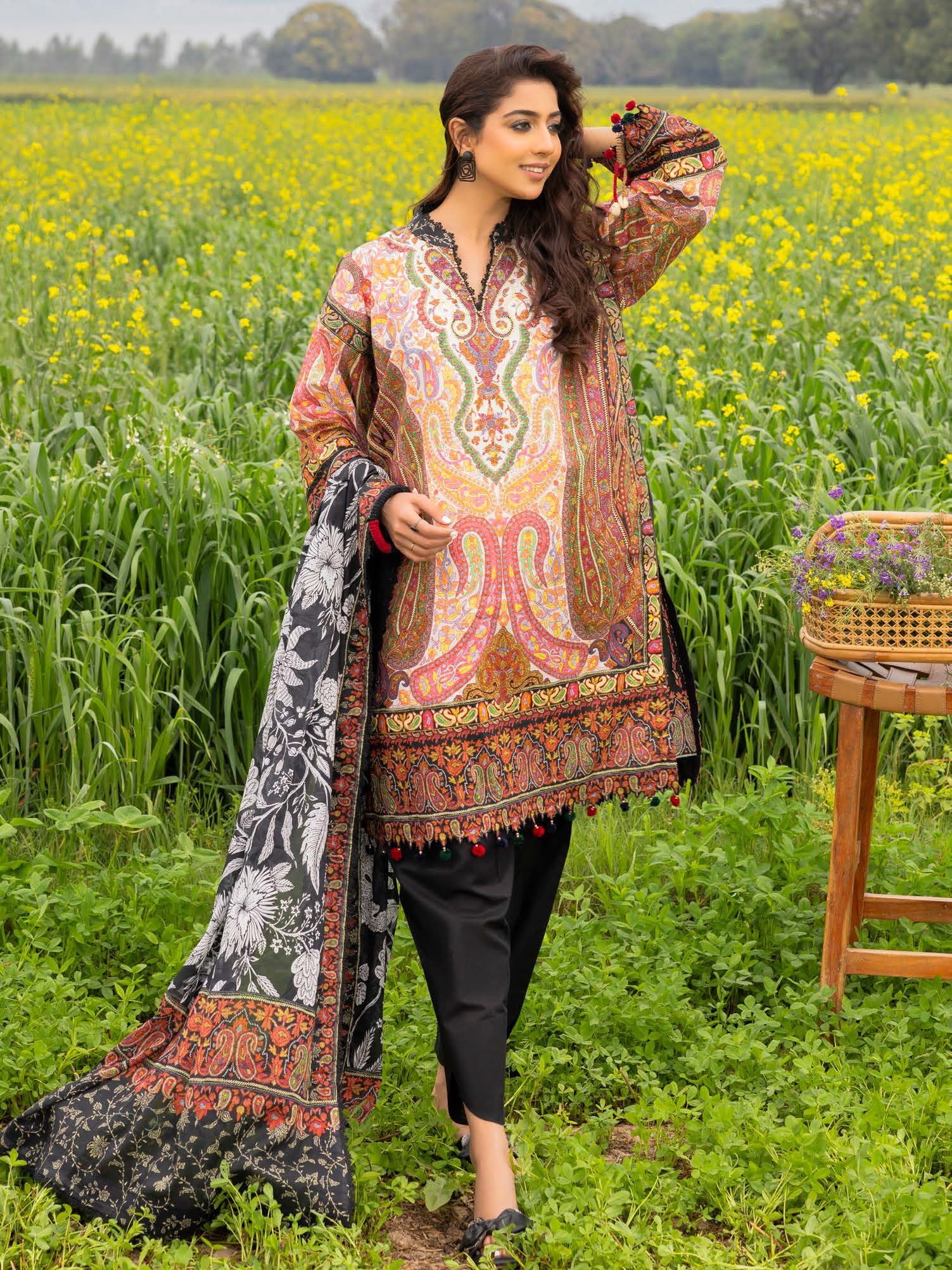 Gul Ahmad 3PC Printed Lawn Suit